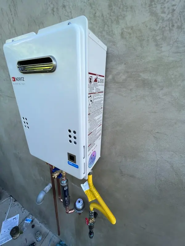 Tankless water heater installation for Colyer homes