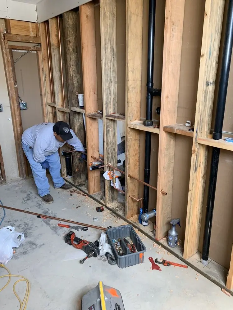 Commercial rough-in plumbing for Gas Line Repair in Colyer